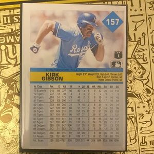 Kirk Gibson baseball card